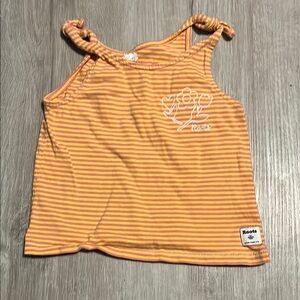Roots Kids Orange Striped Tank Top 4T